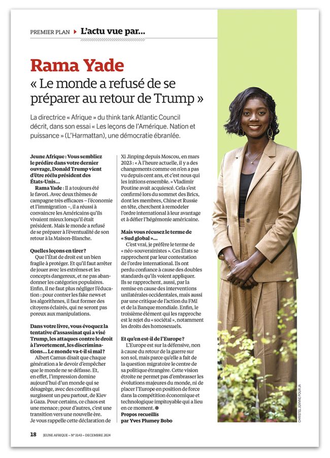 Jeune Afrique Décembre 2024