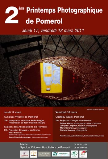 Projection au Printemps photographique de Pomerol 2011